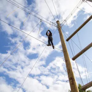 Courage and determination on the high ropes!